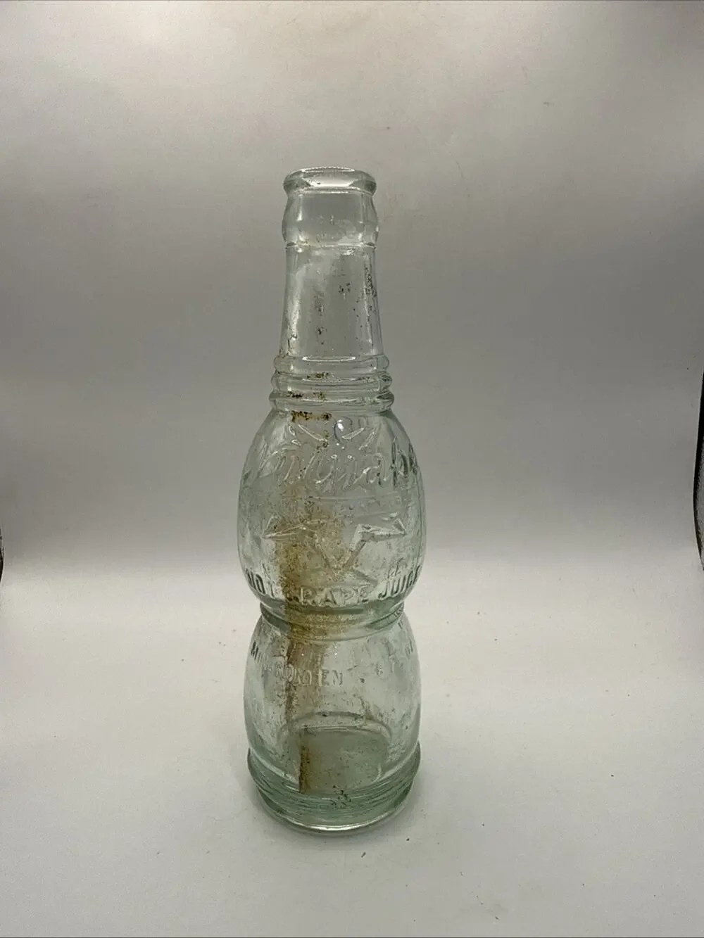 Rare Antique Nugrape Soda Bottle 6oz 1949 Pat. 1920